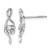 Stainless Steel Polished Cubic Zirconia Post Drop Earrings, 18.4 mm