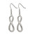 Chisel Stainless Steel Polished Infinity Dangle Shepherd Hook Drop French Wire Earrings, 50 mm - View 3