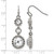 Stainless Steel Polished Grey Glass Dangle Shepherd Hook Drop French Wire Earrings, 41 mm - View 5