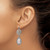 Stainless Steel Polished Rose Quartz Dangle Shepherd Hook Drop French Wire Earrings - View 4