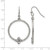 Stainless Steel Polished and Textured with Cubic Zirconia Shepherd Hook Drop French Wire Earrings - View 5