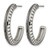 Chisel Stainless Steel Antiqued and Polished Post Hoop Earrings - View 3