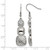 Stainless Steel Polished Cubic Zirconia Square Shepherd Hook Drop French Wire Earrings - View 5