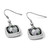 Chisel Stainless Steel Polished Square Grey Glass Dangle Shepherd Hook Drop French Wire Earrings, 36 mm - View 6