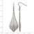 Stainless Steel Brushed and Polished Cubic Zirconia Dangle Shepherd Hook Drop French Wire Earrings - View 5