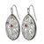 Chisel Stainless Steel Antiqued and Polished with Multicolor Cubic Zirconia Dangle Shepherd Hook Drop French Wire Earrings - View 3