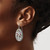 Chisel Stainless Steel Antiqued and Polished with Multicolor Cubic Zirconia Dangle Shepherd Hook Drop French Wire Earrings - View 4