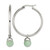 Chisel Stainless Steel Polished with Green Aventurine Dangle Hoop Earrings