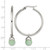 Chisel Stainless Steel Polished with Green Aventurine Dangle Hoop Earrings - View 5