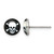 Chisel Stainless Steel Polished Skull Epoxy Stud Earrings