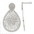 Stainless Steel Polished Laser Cut Starburst Teardrop Post Dangle Earrings, 37.3 mm - View 4