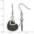 Chisel Stainless Steel Polished Black Ion-Plated Heart Dangle French Wire Earrings - View 5