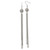 Stainless Steel Polished Laser Cut Bead with Tassel Dangle French Wire Earrings