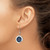 Stainless Steel Polished with Blue Druzy Dangle Shepherd Hook Drop French Wire Earrings, 42 mm - View 4
