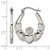 Chisel Stainless Steel Polished Claddagh Hoop Earrings - View 5