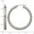 Chisel Stainless Steel Polished and Textured Hollow Hoop Earrings - View 5