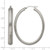 Chisel Stainless Steel Polished and Textured Oval Hoop Earrings - View 5