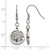 Stainless Steel Polished Textured Shepherd Hook Dangle French Wire Earrings, 42.05 mm - View 5