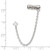 Stainless Steel Antiqued and Polished Cubic Zirconia Cuff Single Dangle Earring - View 6