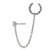 Stainless Steel Antiqued and Polished Cubic Zirconia Cuff Single Ear Climber Earring, 8.4 mm Wide - View 2