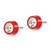 Stainless Steel Polished Post Red Ion-Plated Crystal Stud Earrings, 9.1 mm - View 3