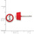Stainless Steel Polished Post Red Ion-Plated Crystal Stud Earrings, 9.1 mm - View 4