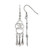 Chisel Stainless Steel Polished Dangle Shepherd Hook Drop French Wire Earrings, 13.5 mm Wide