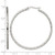 Chisel Stainless Steel Polished and Textured Hoop Earrings, 49 mm - View 5