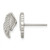 Chisel Stainless Steel Polished and Textured Wing Stud Earrings