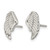 Chisel Stainless Steel Polished and Textured Wing Stud Earrings - View 3