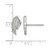 Chisel Stainless Steel Polished and Textured Wing Stud Earrings - View 5