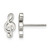Chisel Stainless Steel Polished Treble Clef Stud Earrings