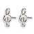 Chisel Stainless Steel Polished Treble Clef Stud Earrings - View 3