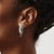 Stainless Steel Polished Post Black and Clear Crystal Drop Earrings - View 4