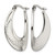 Chisel Stainless Steel Polished and Textured Swirl Hoop Earrings - View 3