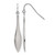 Chisel Stainless Steel Polished Dangle Shepherd Hook Drop French Wire Earrings, 8.5 mm Wide