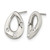 Chisel Stainless Steel Polished with Crystal Teardrop Stud Earrings - View 3