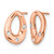 Chisel Stainless Steel Polished Rose Ion-Plated with Crystal Teardrop Stud Earrings - View 3