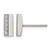Chisel Stainless Steel Brushed with Cubic Zirconia Bar Stud Earrings