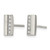 Chisel Stainless Steel Brushed with Cubic Zirconia Bar Stud Earrings - View 3