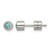 Chisel Stainless Steel Polished Blue Cubic Zirconia December Birthstone Stud Earrings, 5.5 mm