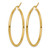 10K Yellow Gold Hollow Polished Hinged Hoop Earrings, 40 mm - View 2