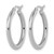 Rhodium-Plated 10K White Gold Hollow Polished Hinged Hoop Earrings, 25 mm, Diamond-Cut - View 2