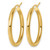 10K Yellow Gold Hollow Polished Hinged Hoop Earrings, 30 mm, Diamond-Cut - View 2
