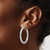 Rhodium-Plated 10K White Gold Hollow Polished Hinged Hoop Earrings, 30 mm, 3 mm Wide - View 3
