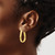 10K Yellow Gold Hollow Polished Hinged Hoop Earrings, 26.5 mm - View 3
