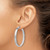 Rhodium-Plated 14K White Gold 4 x 45 mm Polished Tube Hoop Earrings - View 4