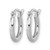Rhodium-Plated 10K White Gold Hollow Polished Hinged Hoop Earrings, 12 mm - View 2