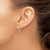 Rhodium-Plated 10K White Gold Hollow Textured Twisted Hinged Hoop Earrings, 16 mm - View 3