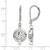 Chisel Titanium Polished Cubic Zirconia Leverback Drop Earrings, 35 mm - View 5
